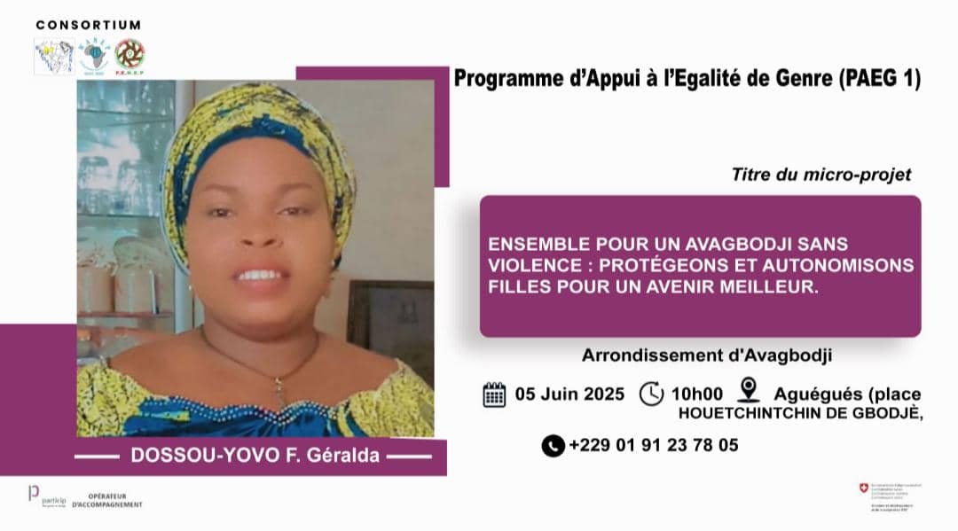 Géralda Dossou-Yovo s'engage pour un avenir sans violence pour les filles