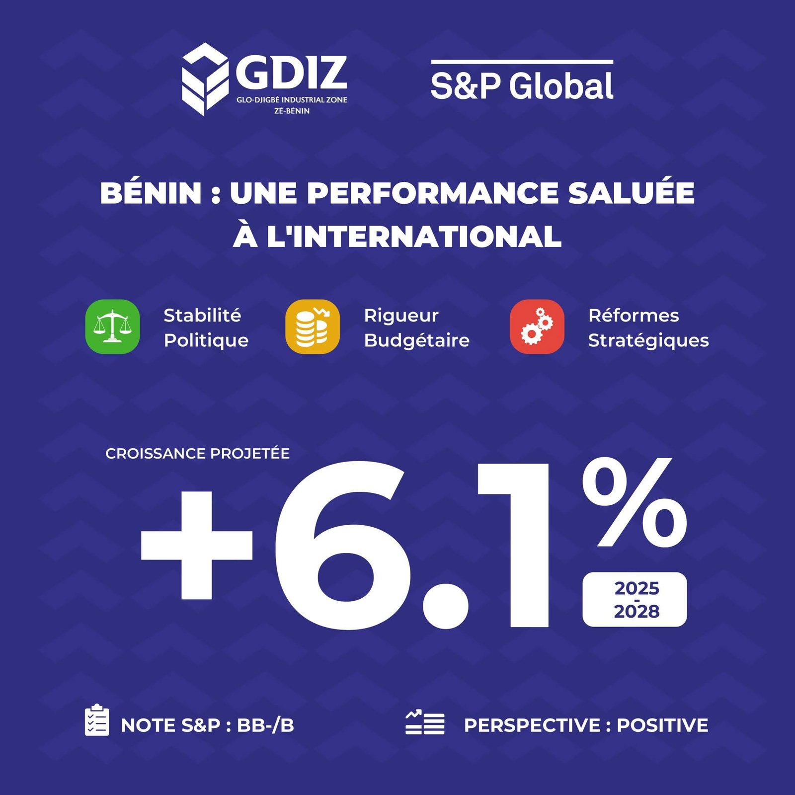 S&P salue la performance du Bénin