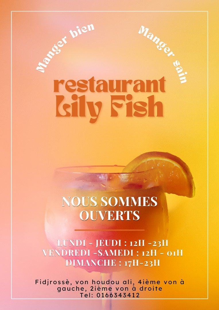 Lily Fish, la nouvelle adresse gourmande de Fidjrossè