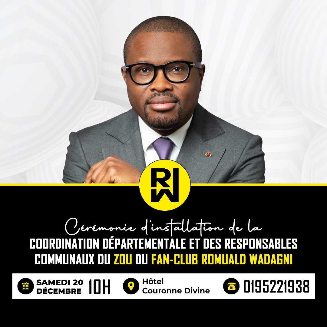 Le Fan-club Romuald Wadagni s’installe officiellement
