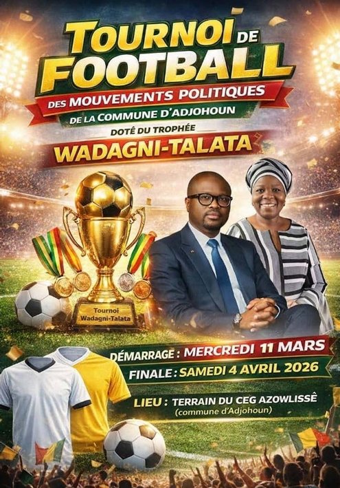 Un tournoi de football pour mobiliser autour du duo Wadagni–Talata