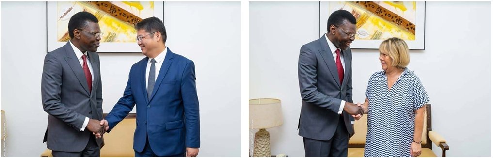 Djogbénou échange avec les ambassadeurs de France et de Chine