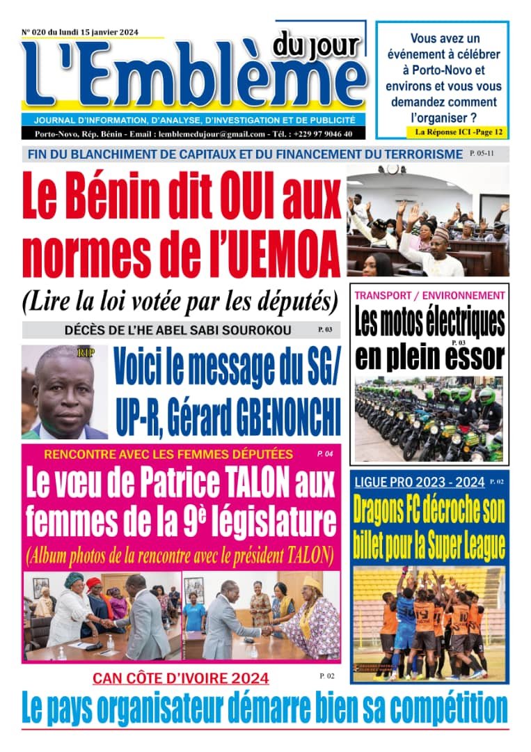 Parution du 15/01/2024