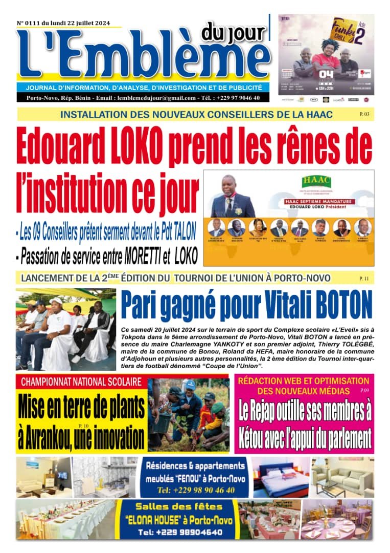 Parution du 22/07/2024