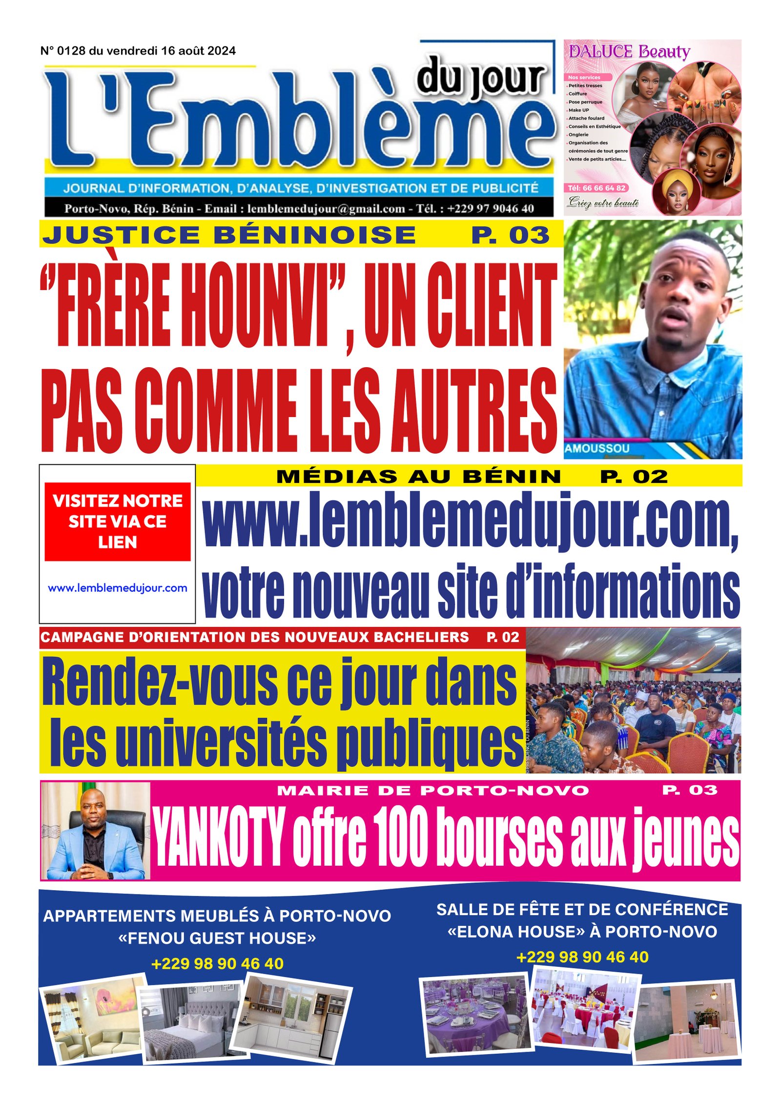 Parution du 16/08/2024