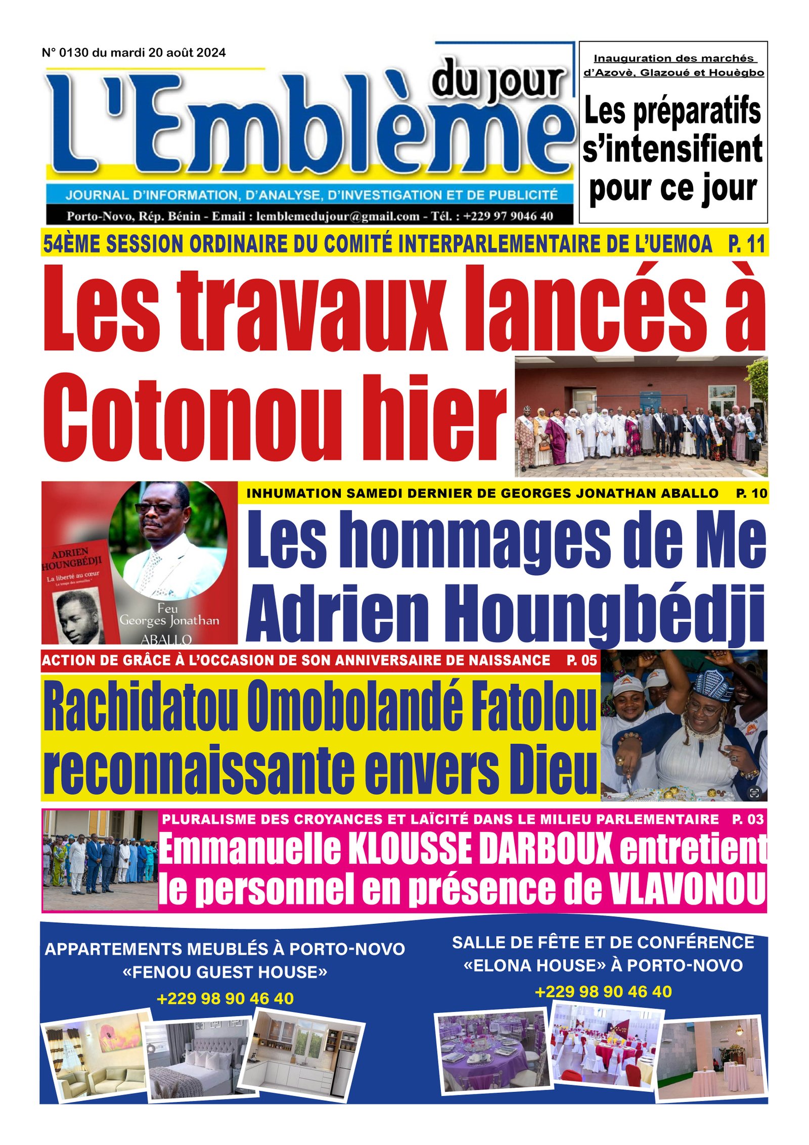 Parution du 20/08/2024