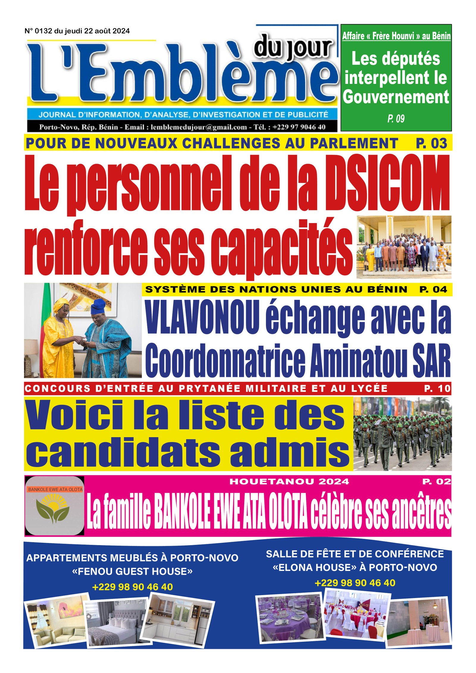 Parution du 22/08/2024