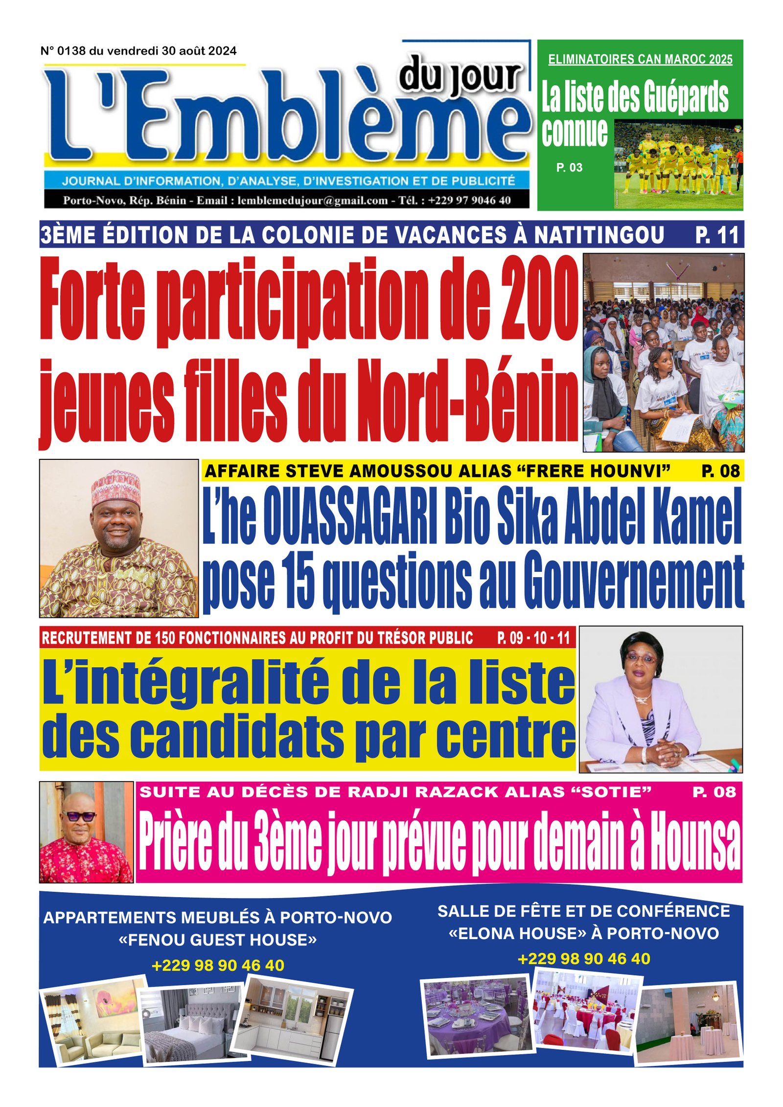 Parution du 30/08/2024