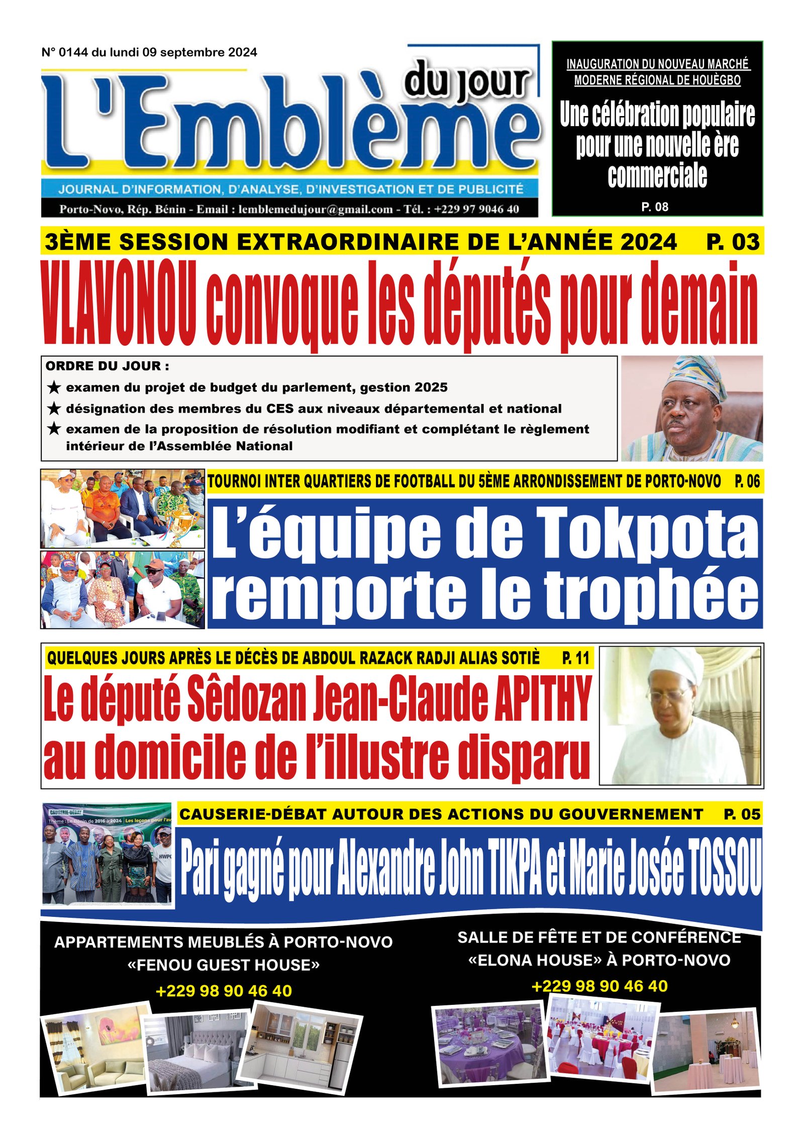 Parution du 09/09/2024