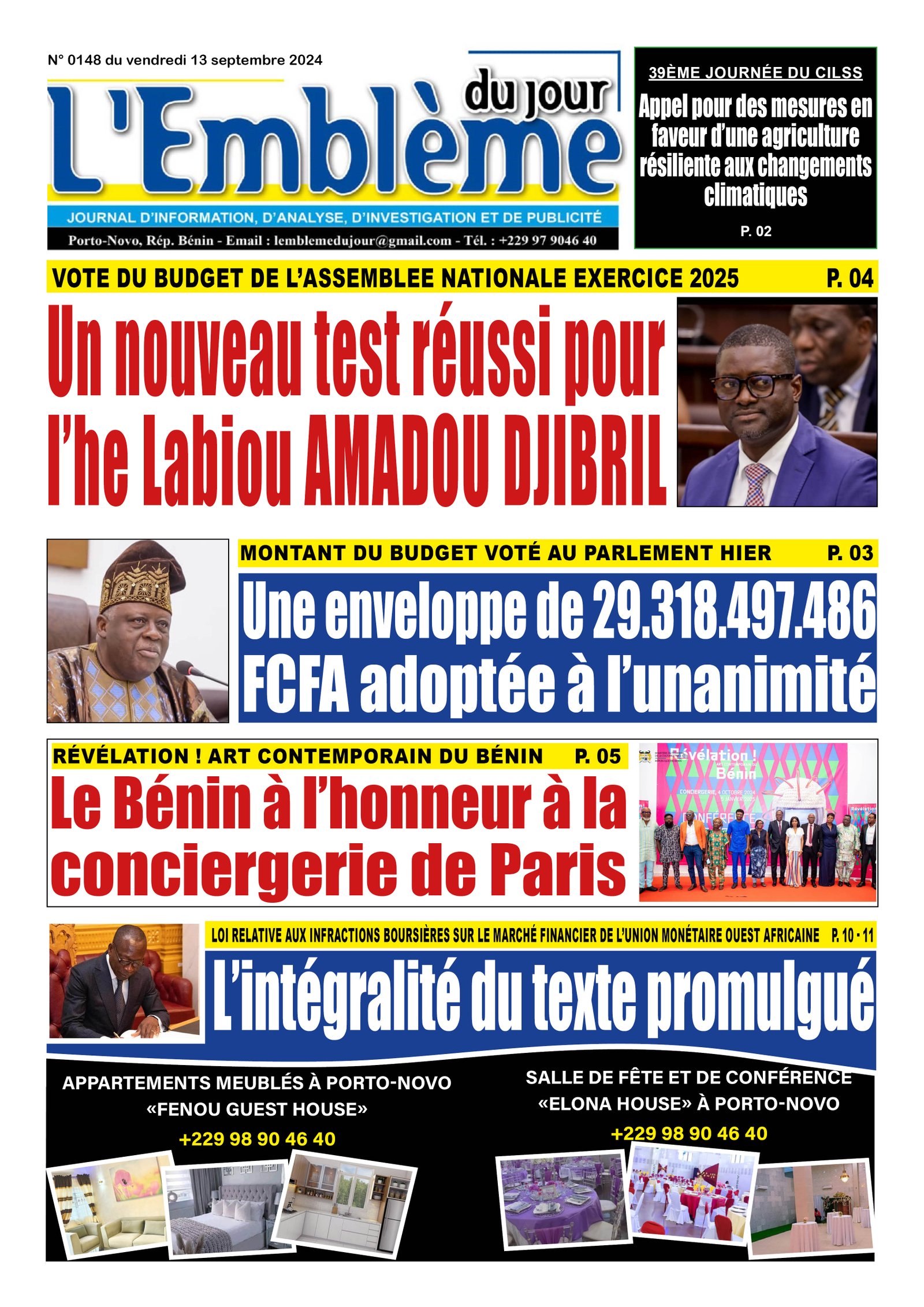 Parution du 13/09/2024