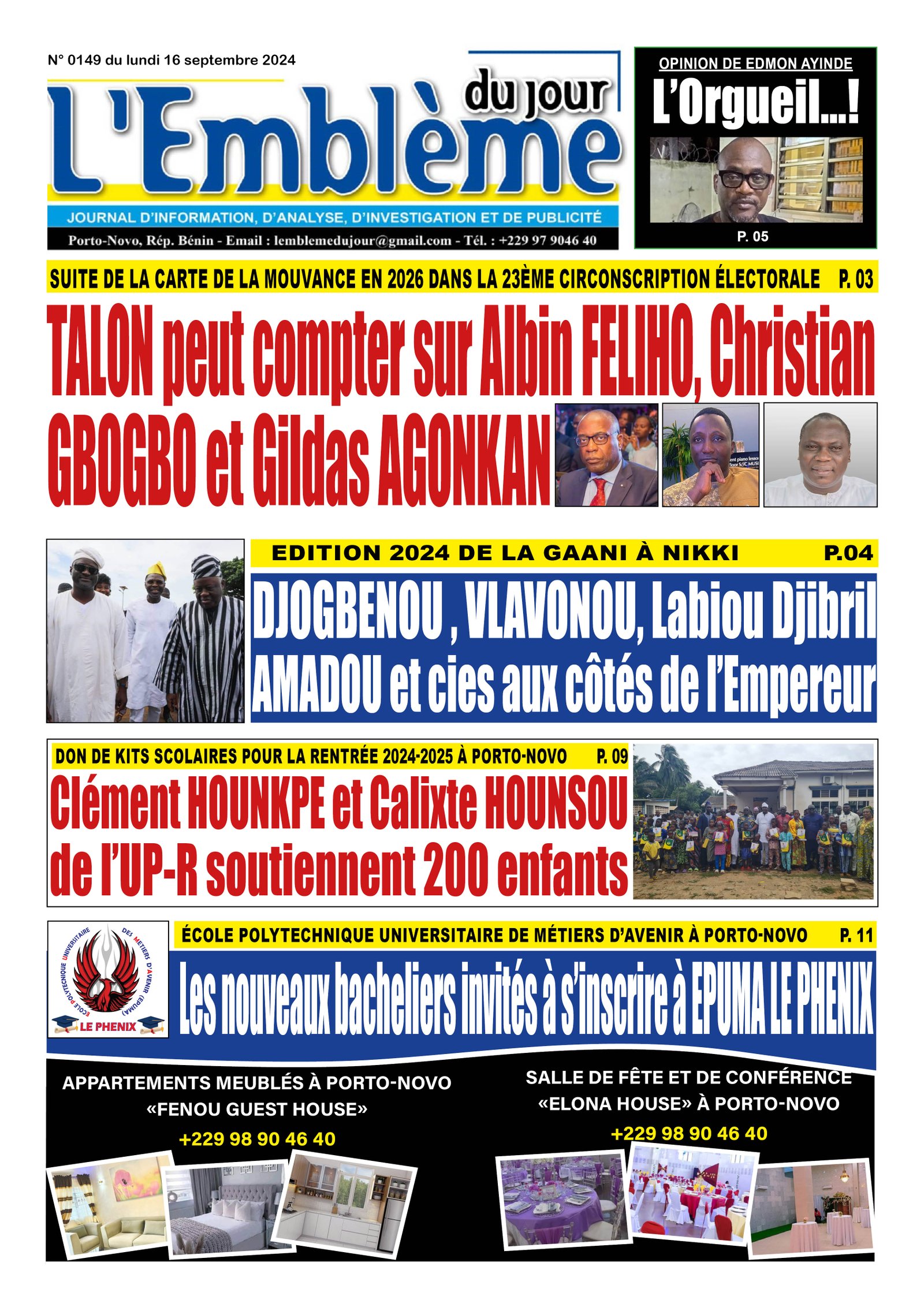 Parution du 16/09/2024