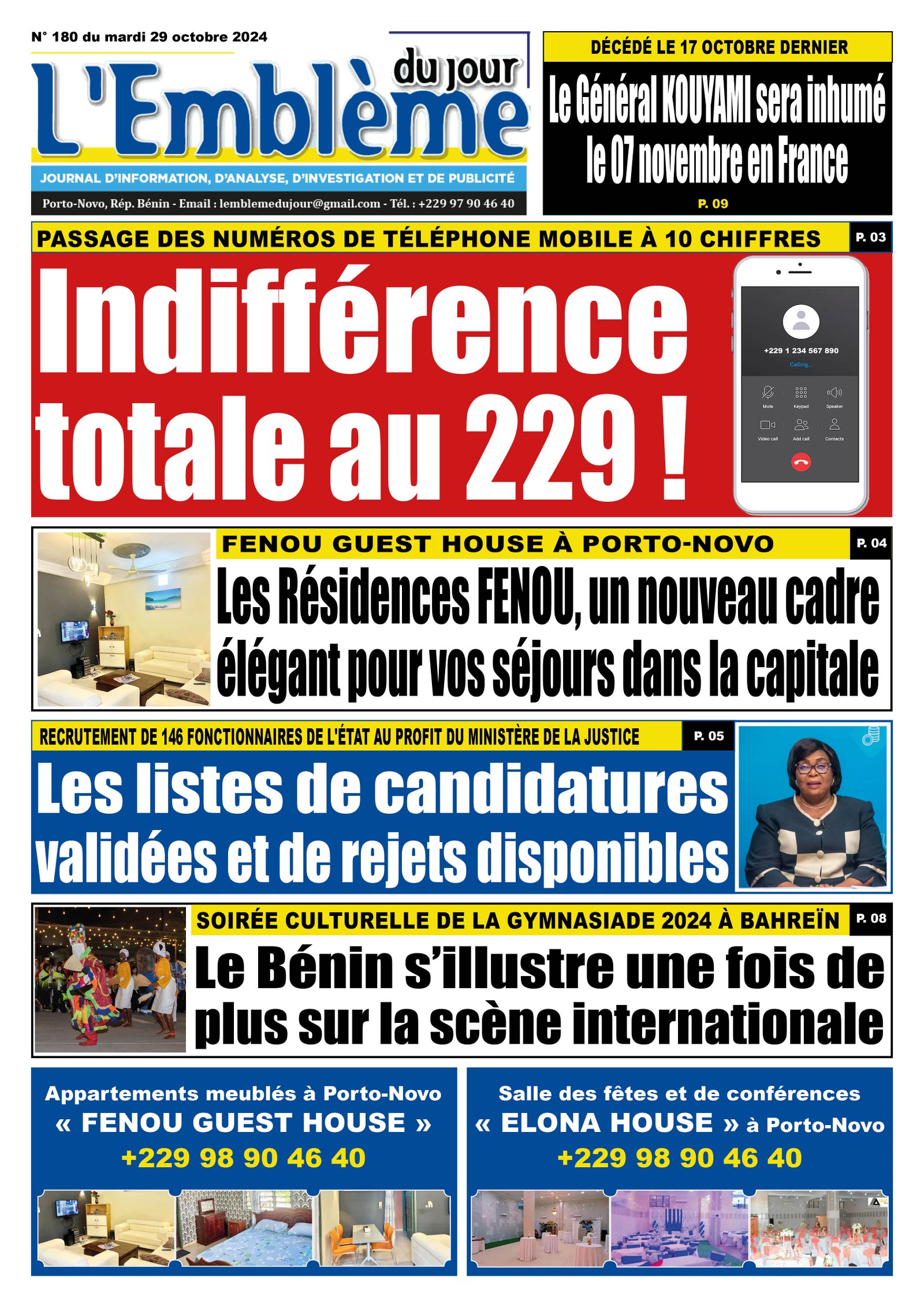 Parution du 29/10/2024