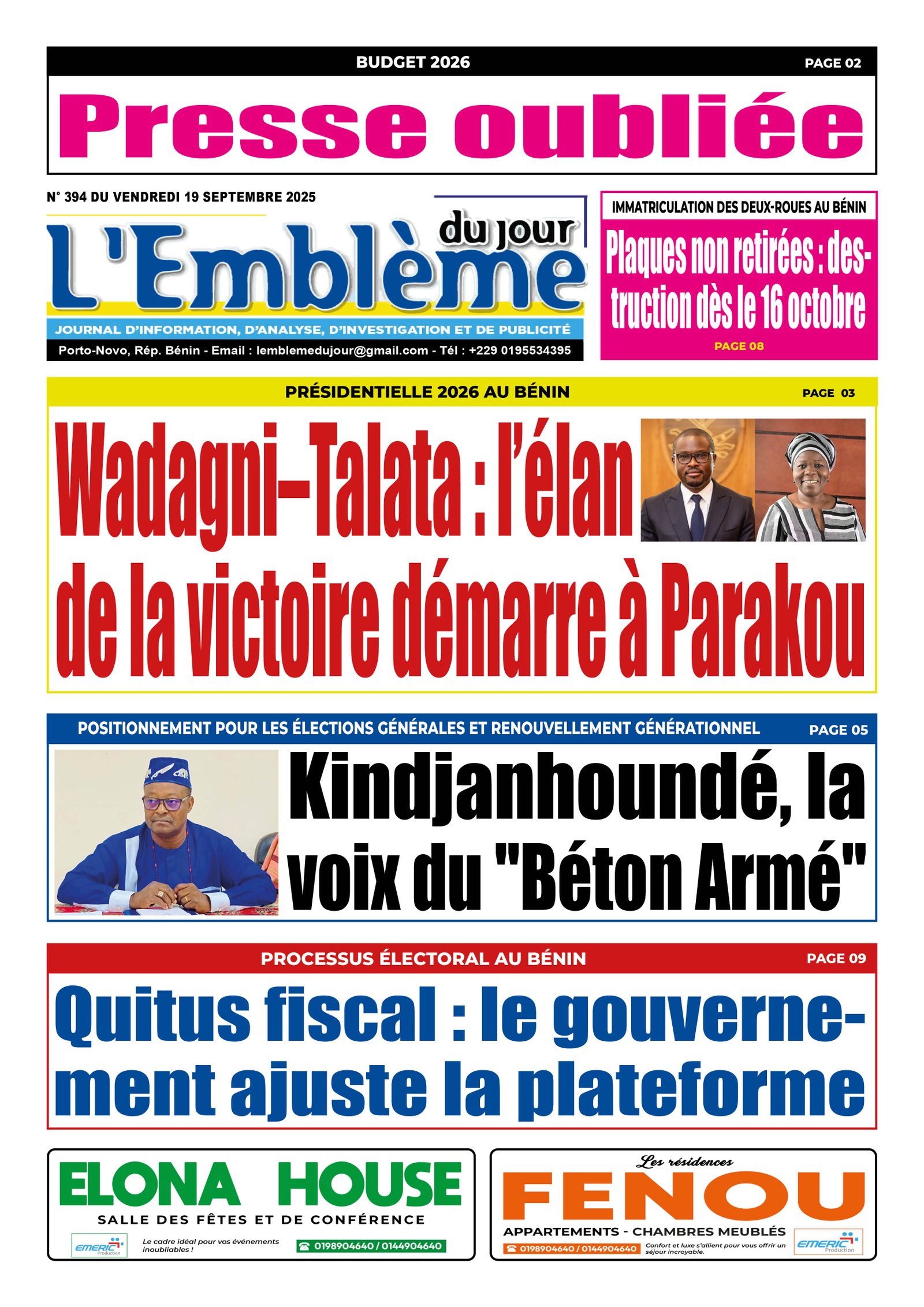 Parution du 19/09/2025