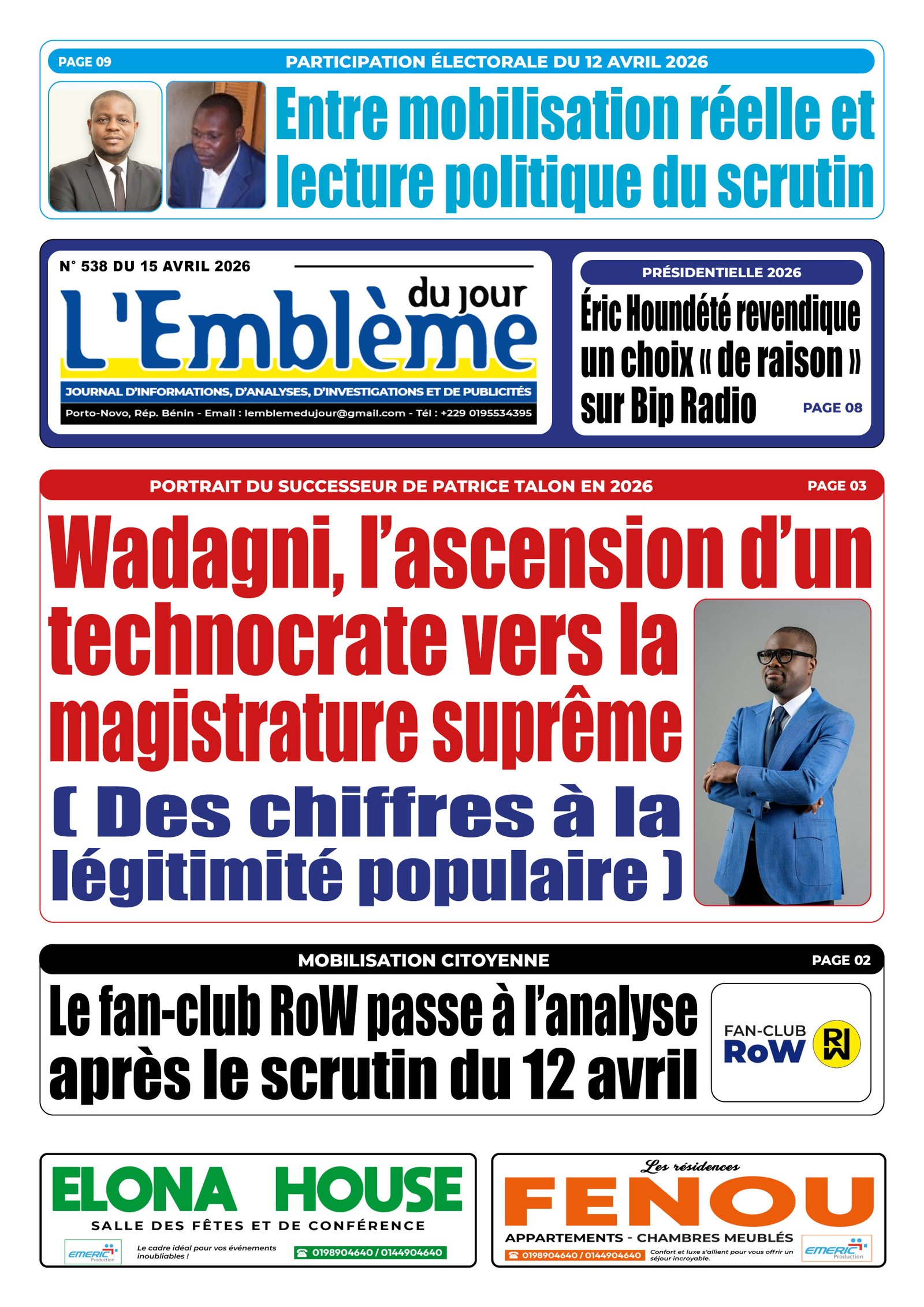 Parution du 15/04/2026
