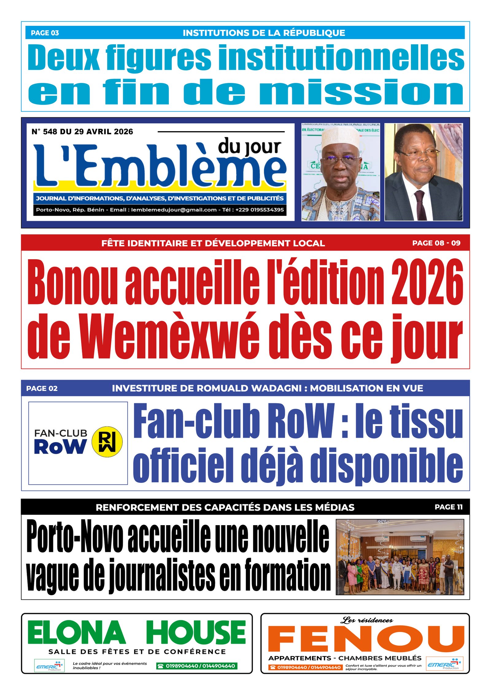 Parution du 29/04/2026