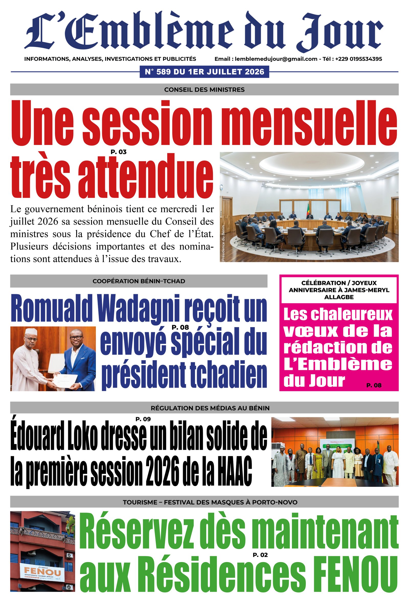 Parution du 01/07/2026