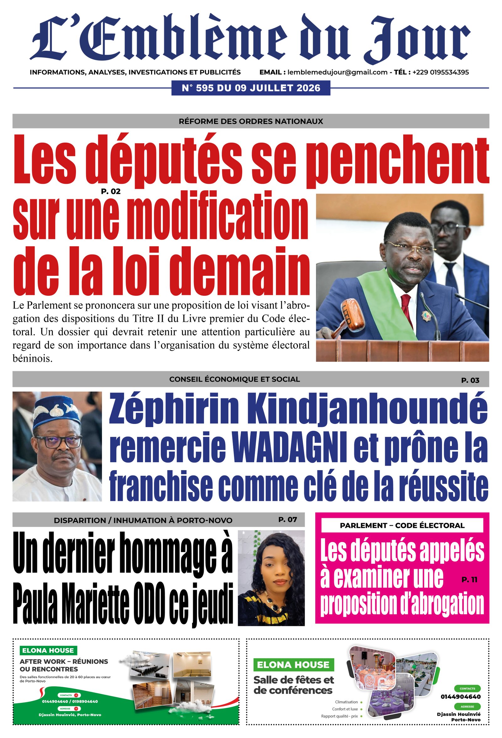 Parution du 09/07/2026