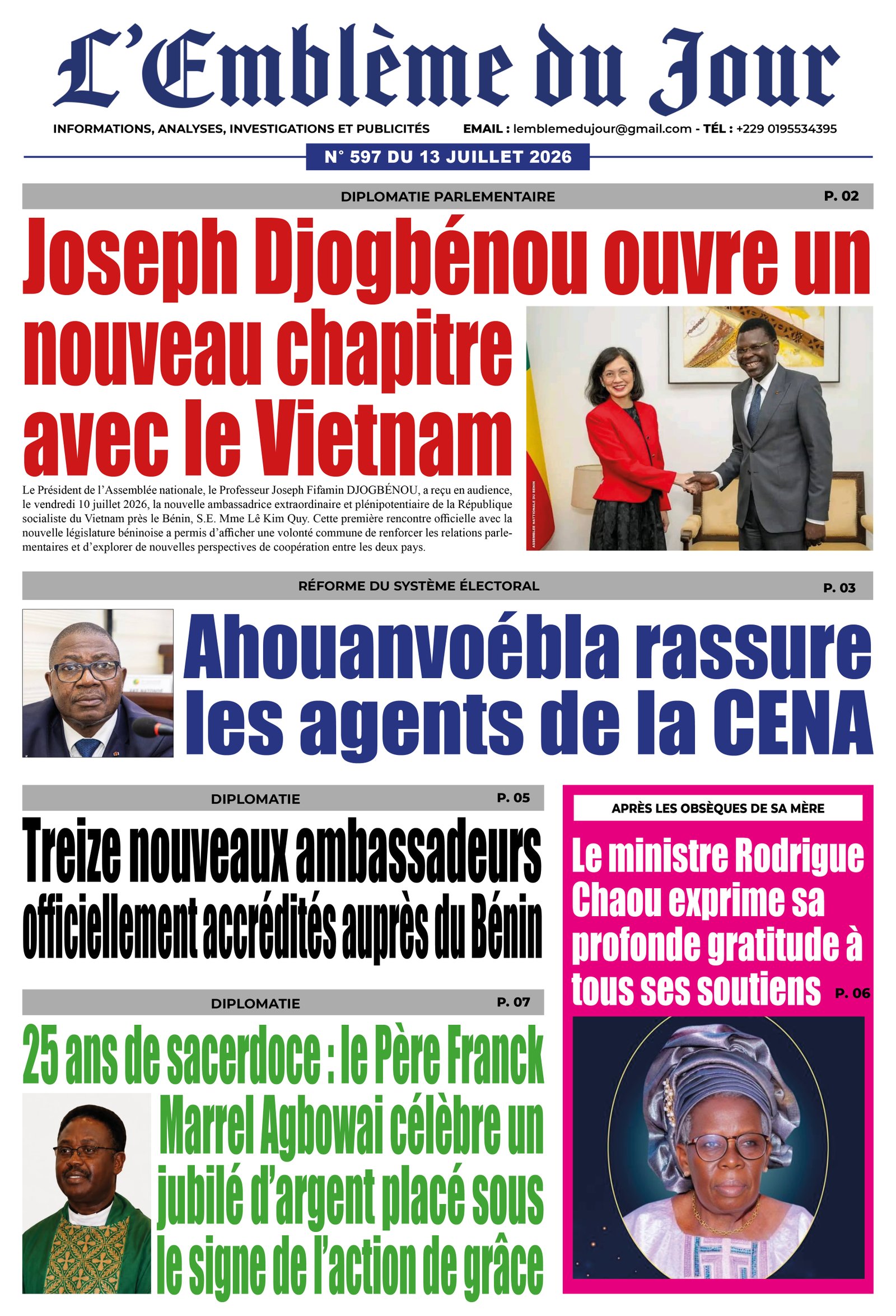 Parution du 13/07/2026