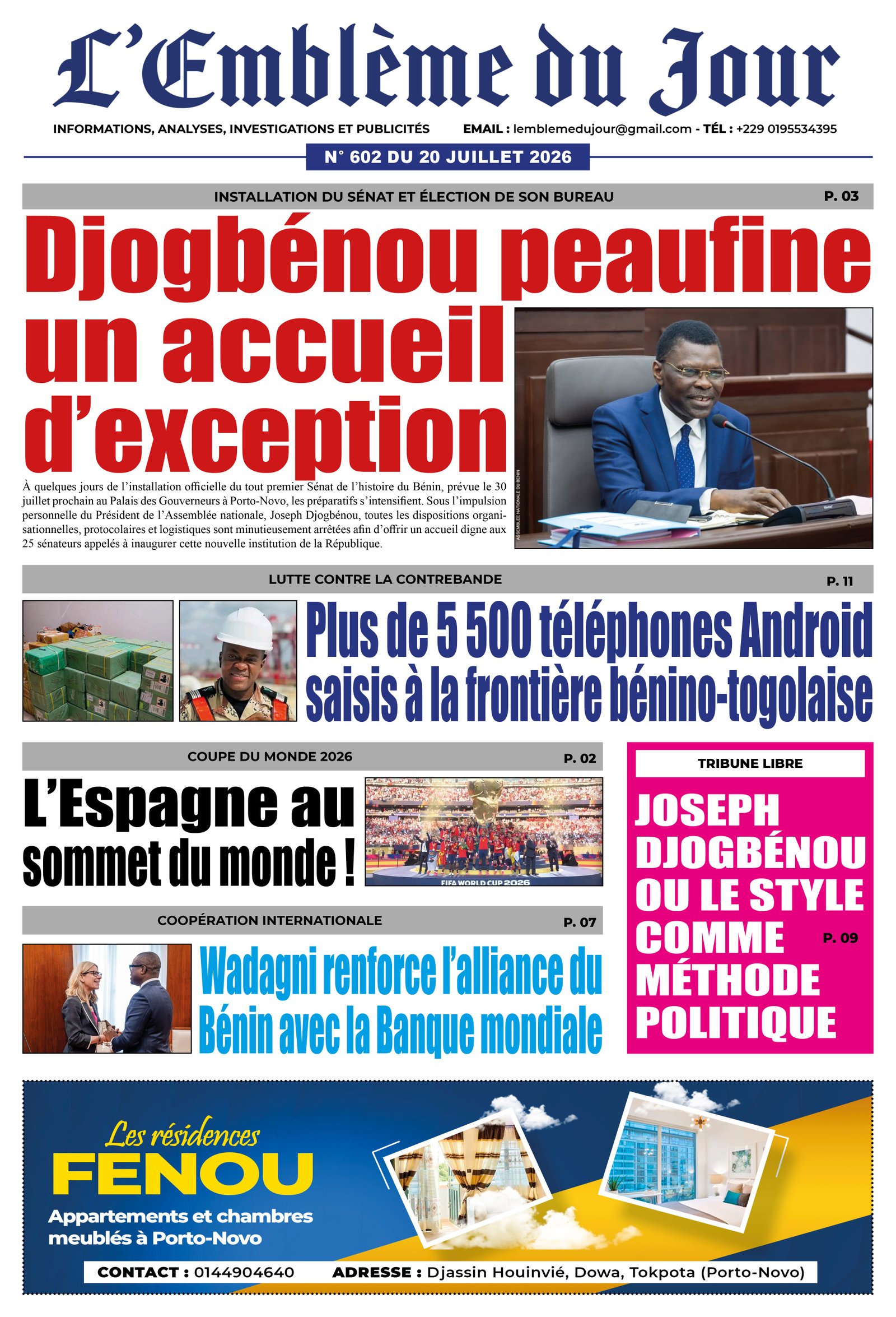 Parution du 20/07/2026
