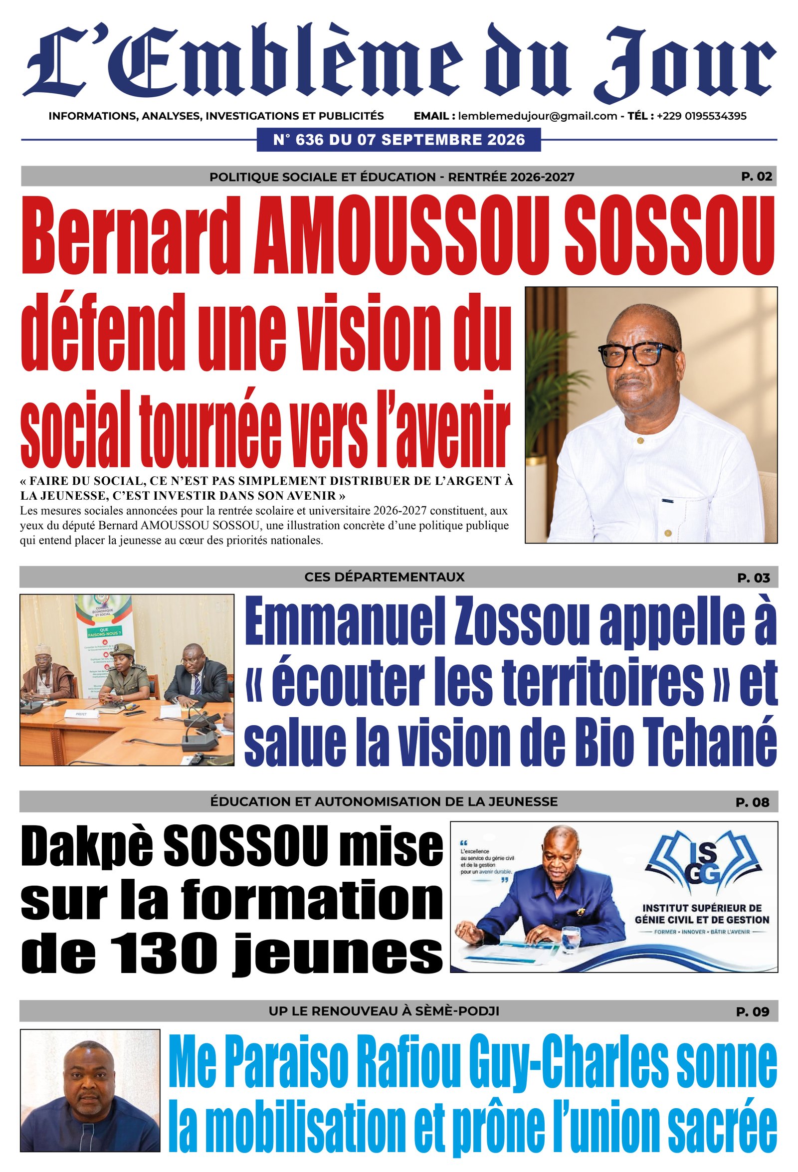 Parution du 07/09/2026