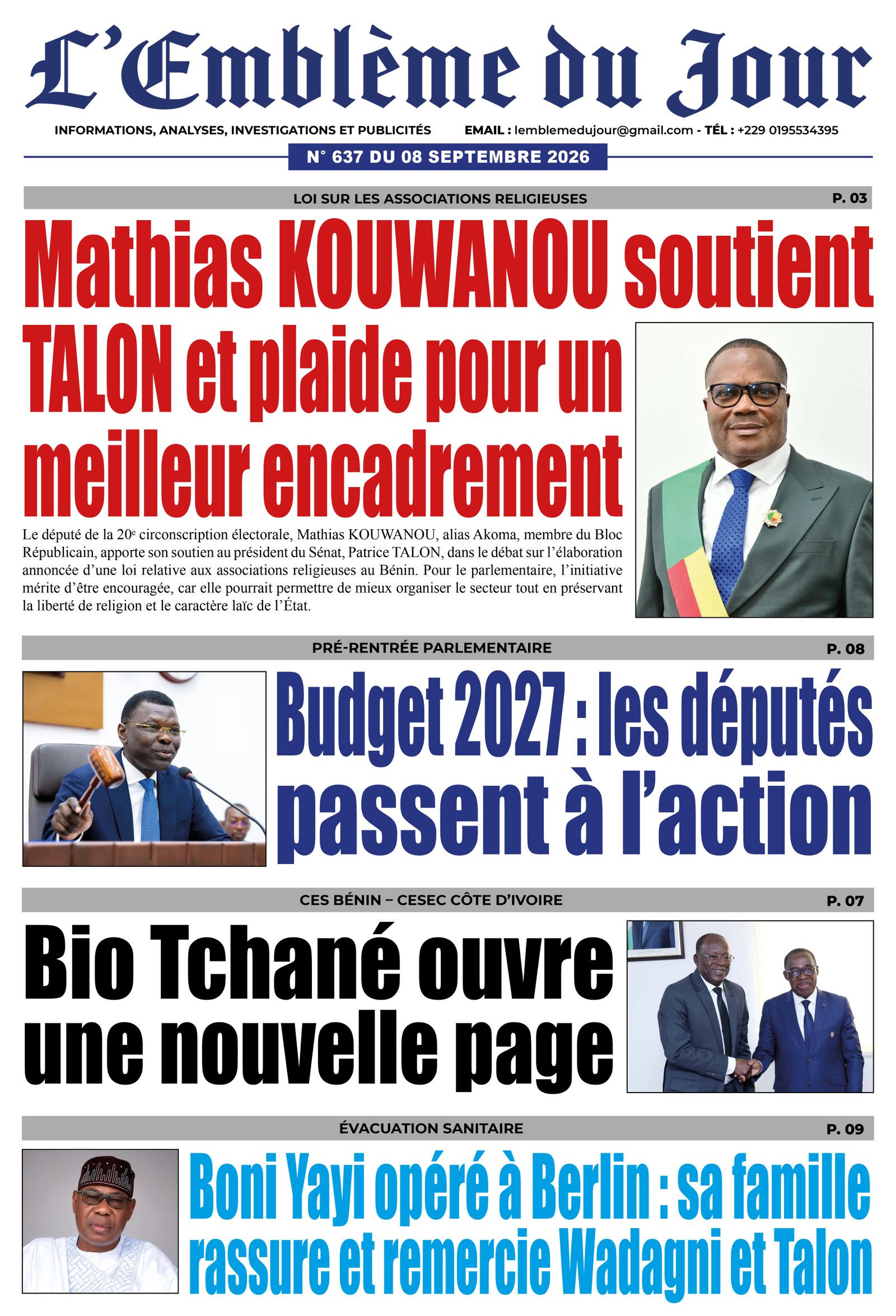 Parution du 08/09/2026
